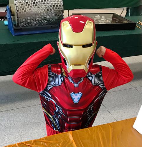 Ironman came to get some cool rocks!!